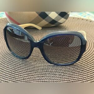 Burberry Dark Blue Oversized Womens Sunglasses